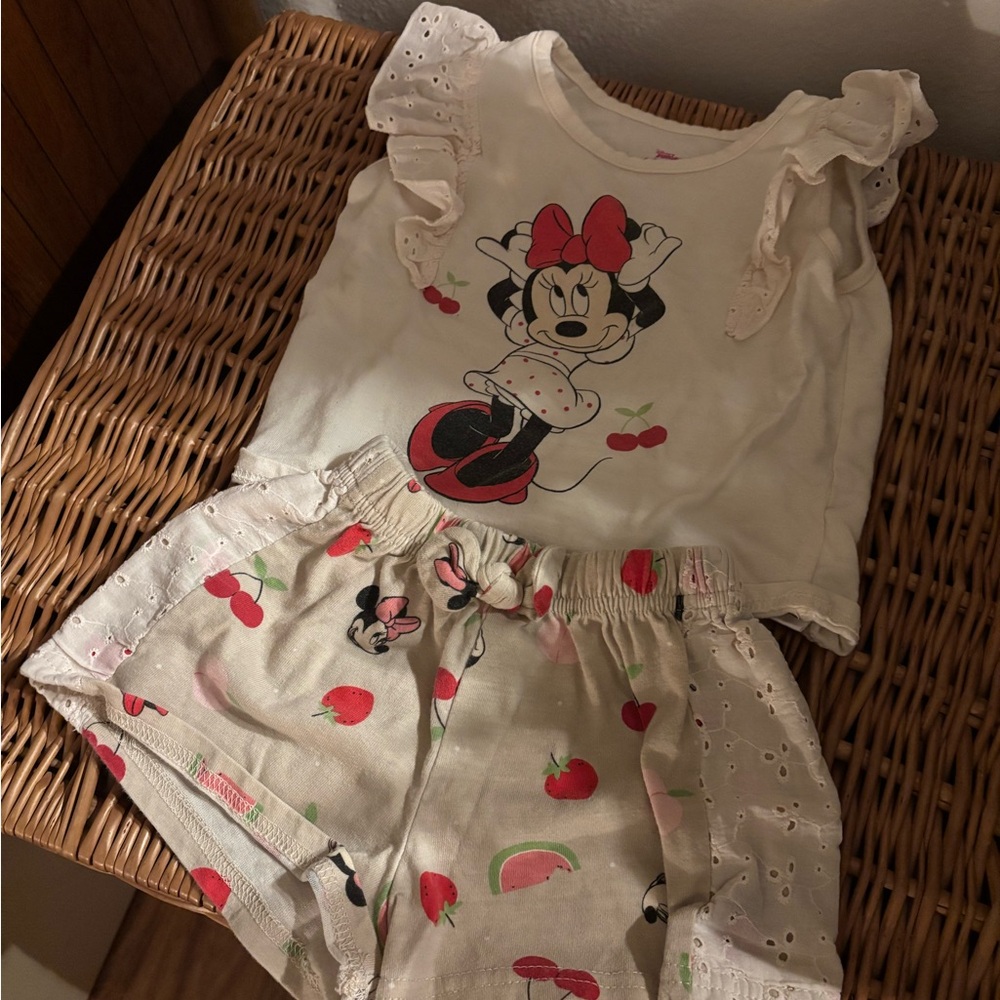 Disney Minnie Mouse Kids Pajamas - White